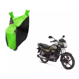 Auto Pearl Waterproof Two Wheeler Cover For Hero MotoCorp Super Splendor (Green & Black)-81