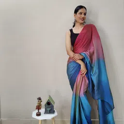 HERE&NOW Satin Jamdani Saree-image-65