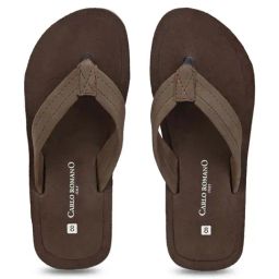 Carlo Romano Men's Brown Flip Flops-image-21