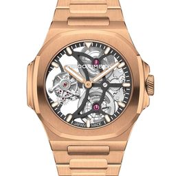 ZEROO Men Skeleton Dial & Stainless Steel Bracelet Style Straps Analogue Watch ZT007RBK-44