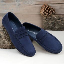 SHUAN Men Suede Loafers-image-57