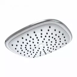 PLUMBER Edge Overhead Rain Shower with Grey Face Plate with 304.8 mm (12 Inch) Round Shower Arm, ED-8004-20
