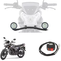 Cartronics 42W Complete Lighting System 14 LED Round Fog Lamp Light for Honda Cb Shine-47