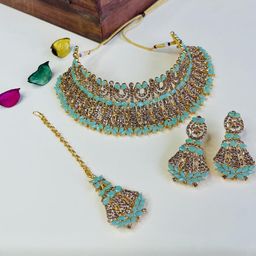 VATSALYA creation Women Blue Jewellery Set-image-21