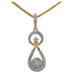 Joyalukkas 18 kt Gold & Diamond Pendant with Chain-image-27