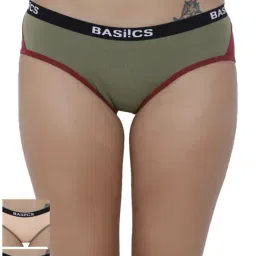 BASIICS by La Intimo Multicolor Cotton Hipster Panty( Pack Of 3 )-image-96
