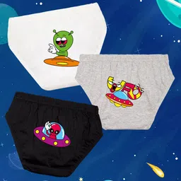 NUSYL Boys Pack Of 3 Printed Mid Rise Basic Briefs - NUBCBRFPO3.0131-image-59