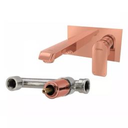 CERA CHELSEA Basin Mixer Diverter Single Lever Exposed Part + Concealed Part Wall Mount Rose Gold, F1016474RG+F4065103RG-image-73