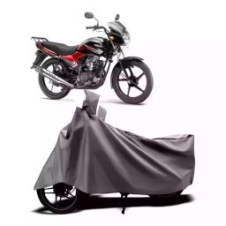 Auto Pearl Two Wheeler Cover with Bag for Yamaha YBR 110, Silver-image-22