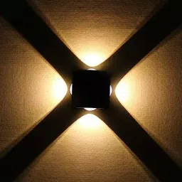 LumoGen 4 W IP65 Fancy LED Wall Lamp 4 Way for Wall Round, 4WL03 image 2