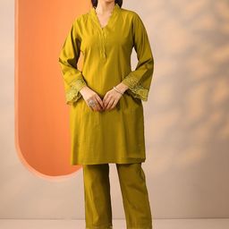 Libas V-Neck Beaded Tunic With Trousers-picture-48