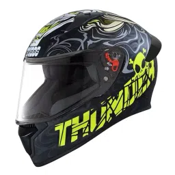 Studds N5 Matt Black Xtra Large (600 mm) Full Face Helmet, Thunder D9 Decor-3