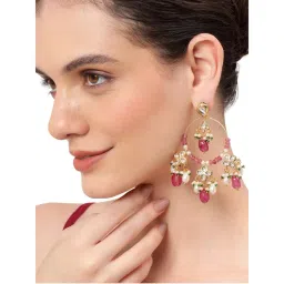 AARSEE OFFICIAL Pink Summer Blossom Chandbali-picture-34