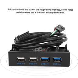 High USB3.0+USB2.0 4-Port Floppy Drive Front Panel - Improve Connectivity with 3.5-inch USB 3.0+USB 2.0 Front Panel for Enhanced Accessibility and Versatility image 3