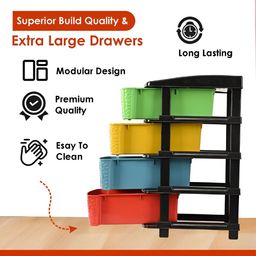 Aura Black Set of 1 Regular Drawer Organiser Organisers image 4