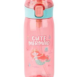 Fiddlerz Water Bottle with Sipper Antileak Pop Button Pink - 630 ml-image-83