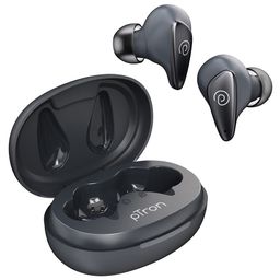 pTron Bassbuds Wave ENC Bluetooth 5.3 Wireless in-Ear TWS Earbuds with Mic - Grey-18