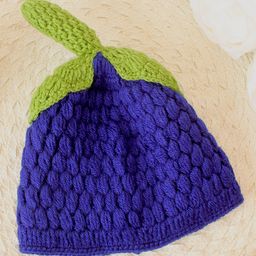 Woonie Handmade Brinjal Cap - Purple-image-75