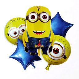 Decor Mantra minion theme foil balloon for kids theme birthday decoration - Yellow - Pack of 5-image-84