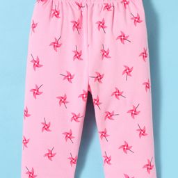 Tango Interlock Knit Full Length Lounge Pant With Paper Windmill Print - Pink-image-45