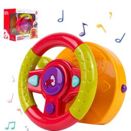 YAMAMA Musical 2-In-1 Steering Wheel Toy With Lights And Music Driving Wheel Toys For Kids Fun Portable Learning Educational Kids Toys - Multicolor-12