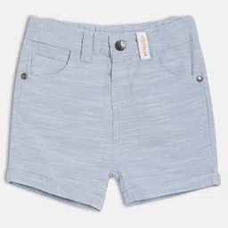 MINI KLUB Cotton Woven Textured Shorts - Blue-picture-10