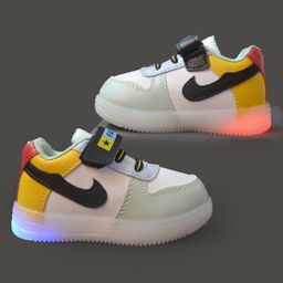 NEW STEPS Colour Blocked LED Velcro Closure Shoes - Yellow-image-77