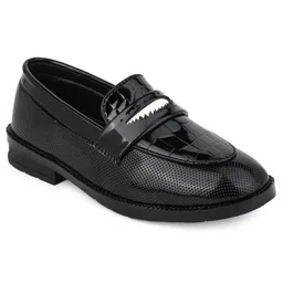 MLTC Checked Textured Moccasins - Black-picture-45