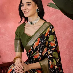 Sangria Printed Silk Saree With Blouse-image-17