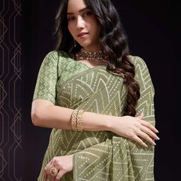 TASRIKA Geometric Printed Poly Georgette Saree-picture-27