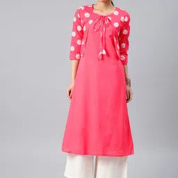 Vishudh Women Pink Solid Straight Kurta-image-37