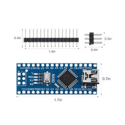 Nano R3 with CH340 Arduino Nano Compatible Nano Board Mini-USB Port (Unsoldered) - AR008Nano R3 with CH340 Arduino Nano Compatible Nano Board Mini-USB Port (Unsoldered) - AR008 image 3
