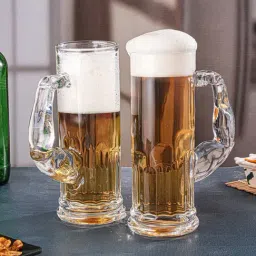 Troveas Clear Power Pour Beer Mug - Set of 2 (600 ml)-image-66