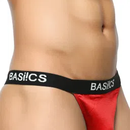 BASIICS by La Intimo Red & White Solid Briefs (Pack of 3) image 3