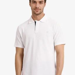Rare Rabbit Off White Regular Fit Solid Polo T-Shirt-image-63