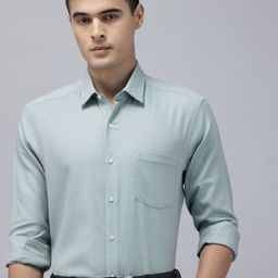 Arrow Pure Cotton Manhattan Slim Fit Self Design Textured Formal Shirt-picture-46
