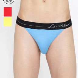 La Intimo Multicolored Comfort Fit Briefs - Pack Of 3-picture-14