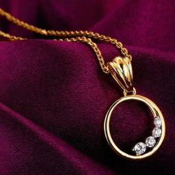 GIVA 14k Yellow Gold Distant Melody Lab Grown Diamond Pendant without Chain-image-25