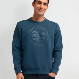 U.S. Polo Assn. Denim Co. Blue Cotton Regular Fit Logo Printed Sweatshirt-41