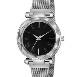 CSAMON Women Round Dial Analogue Watch GR_379_black Roman Silver Maganet-image-74