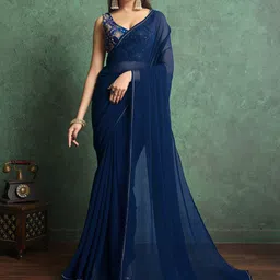 100 Dreams Sequinned Embellished Border Saree-picture-4