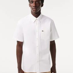 Lacoste White Cotton Regular Fit Shirt-image-6