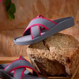 Neemans Women's Grey Cross Strap Sandals-image-39