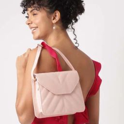 Fastrack Powder Pink Quilted Small Sling Handbag-picture-45