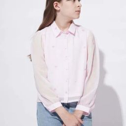 Vero Moda Girls Pink Embroidery Full Sleeves Shirt-image-94