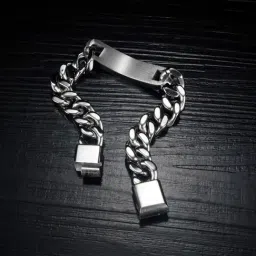 Peora Silver Statement Chain Charms Bracelets-image-61