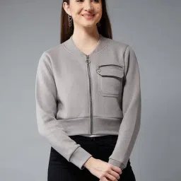 DOLCE CRUDO Grey Relaxed Fit Jacket-picture-25