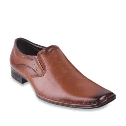 Mochi Men's Tan Formal Slip-Ons-image-89