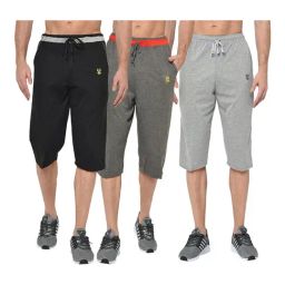 Vimal Jonney Multicolor Regular Fit Capris - Pack of 3-image-80