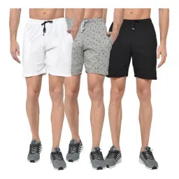 Vimal Jonney Multicolor Regular Fit Shorts - Pack of 3-image-76